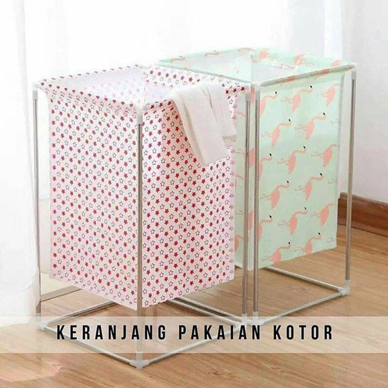 Product image Blooming Deal - Keranjang Baju dengan Rangka (LAUNDRY)  1 Pcs Random