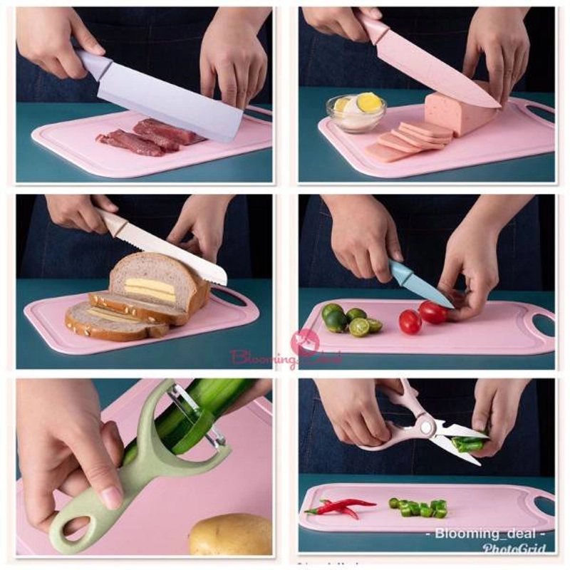 Product image Blooming Deal - Pisau Set 6 in 1 Stainless Steel Anti Lengket Macaron Set Random