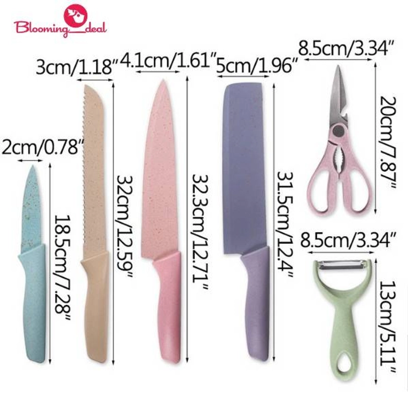 Product image Blooming Deal - Pisau Set 6 in 1 Stainless Steel Anti Lengket Macaron Set Random
