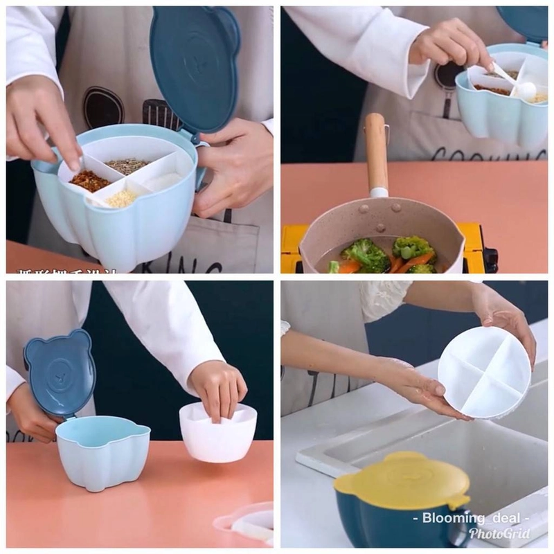 Product image Blooming Deal - Wadah Bumbu Dapur 4 in 1 (M-BUMBU) Set Abu