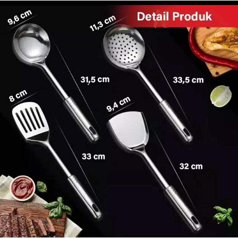 Product image Blooming Deal - Spatula Set Stainless Steel 4 in 1 (KITCHEN-04) Set Random