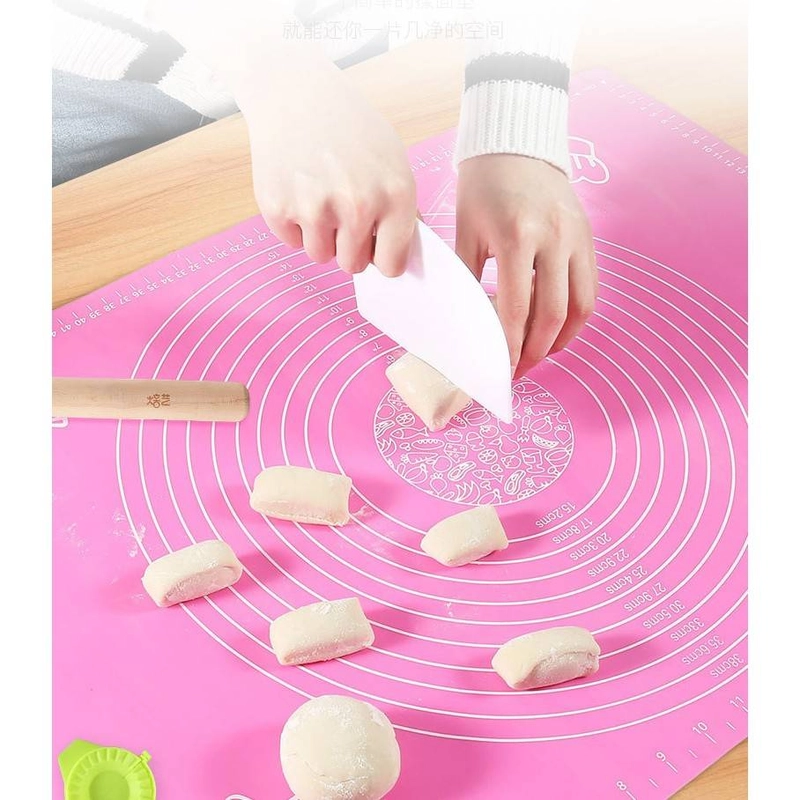 Product image Blooming Deal - Tatakan Baking Roti Pizza Fondant Silicone Mat (BAKING) Pink