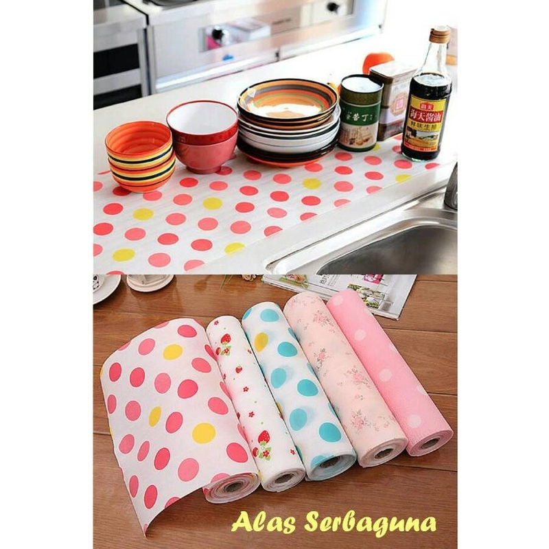 Product image Blooming Deal - Alas Serbaguna / Alas Laci Rak Meja / Japanese Eat Mat 30cm x 3M (CUSHION) Merah Polka