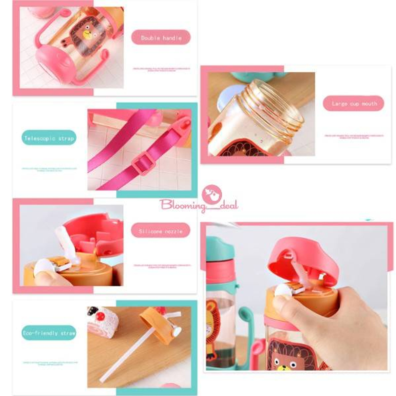 Product image Blooming Deal - Botol Minum Anak Karakter BPA Free 450 ml (H095) Pink