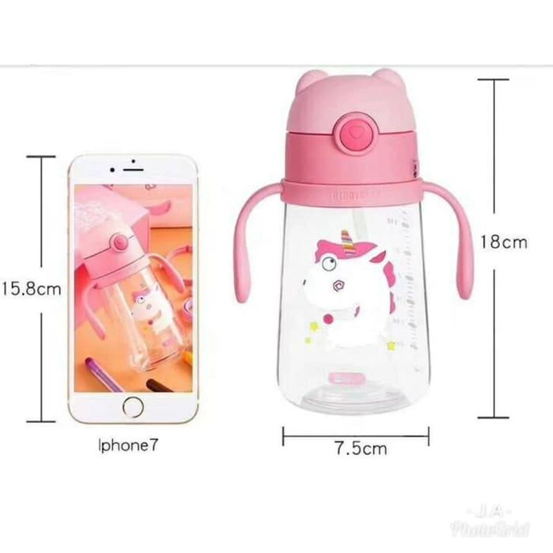 Product image Blooming Deal - Botol Minum Anak Karakter BPA Free 450 ml (H330) Coklat 1 Pcs