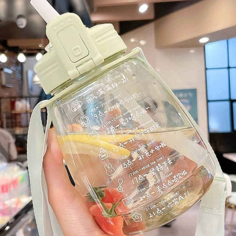 Product image Blooming Deal - Botol Anak Big Belly Children's Cup Bottle dan DIY Sticker 1100ml (H487) Putih 1 Pcs