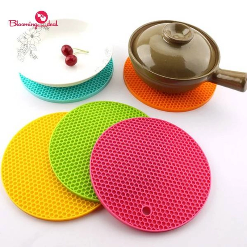 Product image Blooming Deal - Tatakan Alas Panci Silikon Tahan Panas / Tatakan Piring Anti Slip Serbaguna (T-PIRING) 1 Pcs Abu