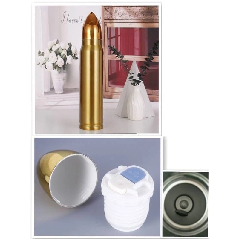 Product image Blooming Deal - Termos Peluru / Termos Stainless Steel Model Peluru 500ml (T-PELURU) 1 Pcs Gold