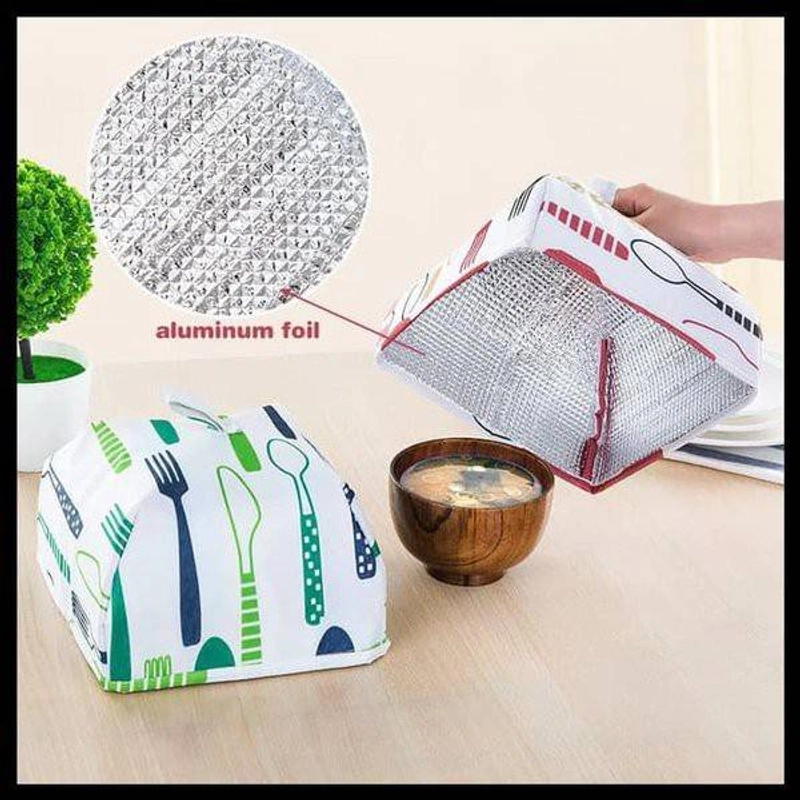 Product image Blooming Deal - Tudung Saji Lipat Penutup Makanan Penahan Panas ukuran Medium 36x36x15cm (TUDUNG-SAJI) 1 Pcs Fork Merah