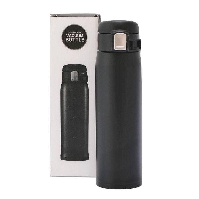 Product image Blooming Deal - Termos Air Panas Clip On Polos Stainless Steel 500ml (H8001) 1 Pcs Hitam