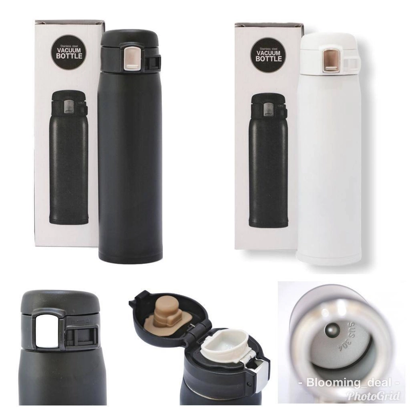 Product image Blooming Deal - Termos Air Panas Clip On Polos Stainless Steel 500ml (H8001) 1 Pcs Hitam