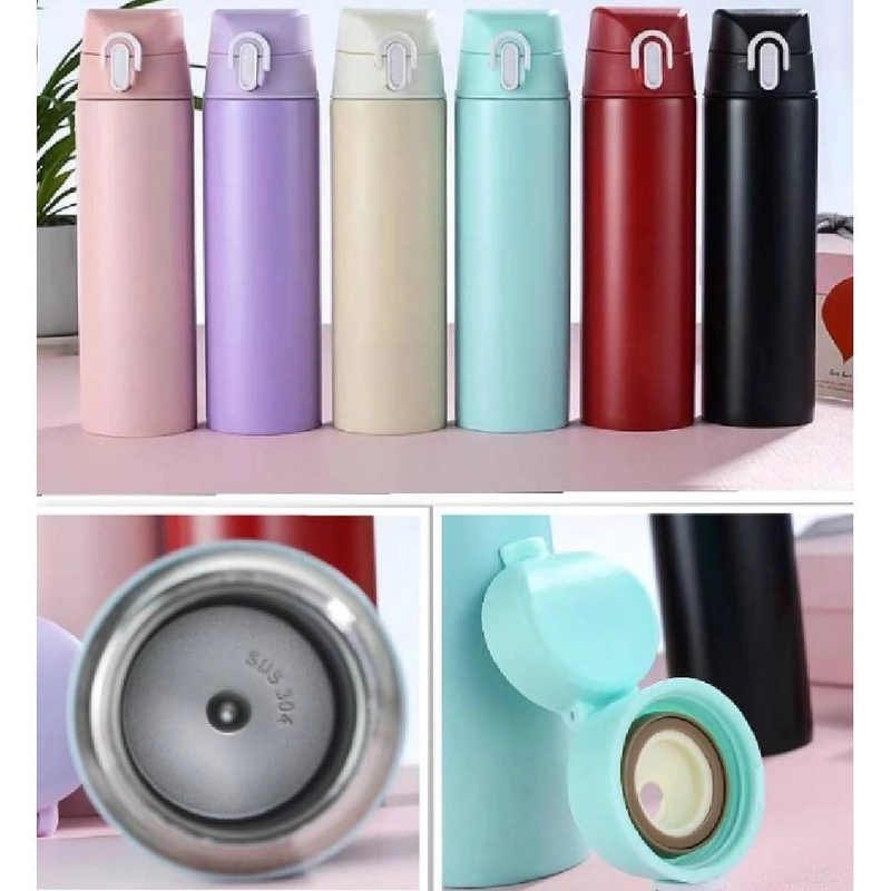 Product image Blooming Deal - Termos Travel Stainless Steel Polos 500 ml (H778) 1 Pcs Krem