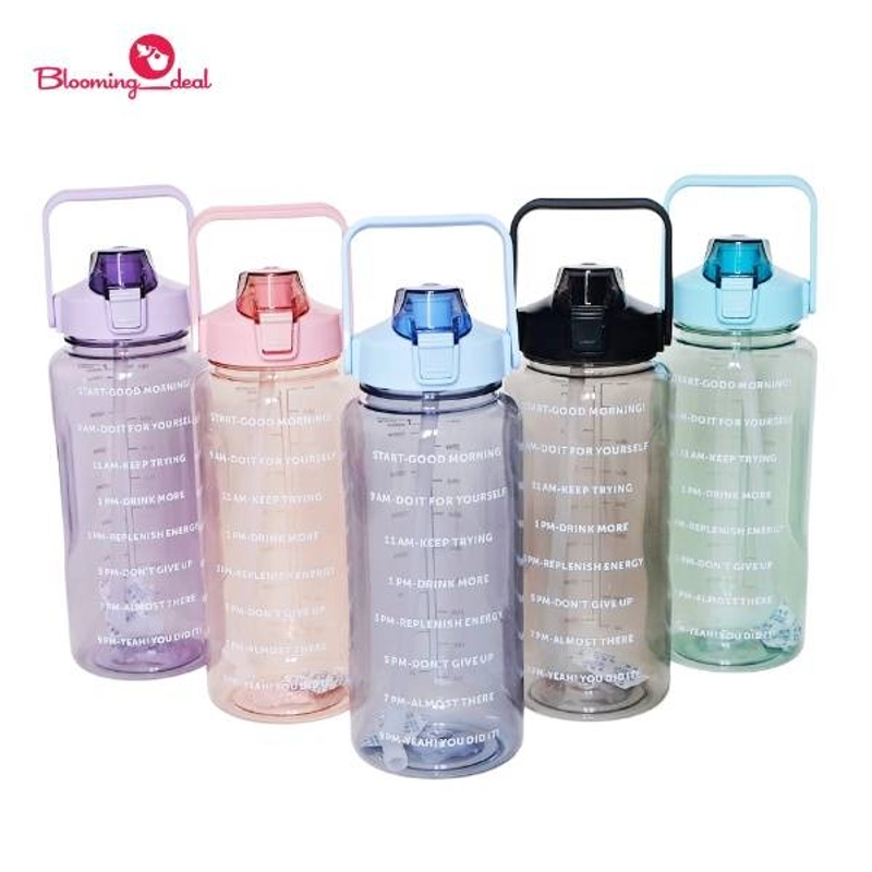 Product image Blooming Deal - Botol Minum Motivasi Transparan 2 Liter / Motivation Bottle (H9225-3) Hijau