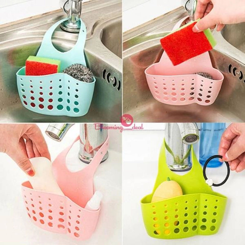 Product image Blooming Deal - Gantungan Kran Keranjang Wastafel Tempat Sabun Dapur Spon Sikat Cuci Piring (K-WASTAFEL) 1 Pcs Random