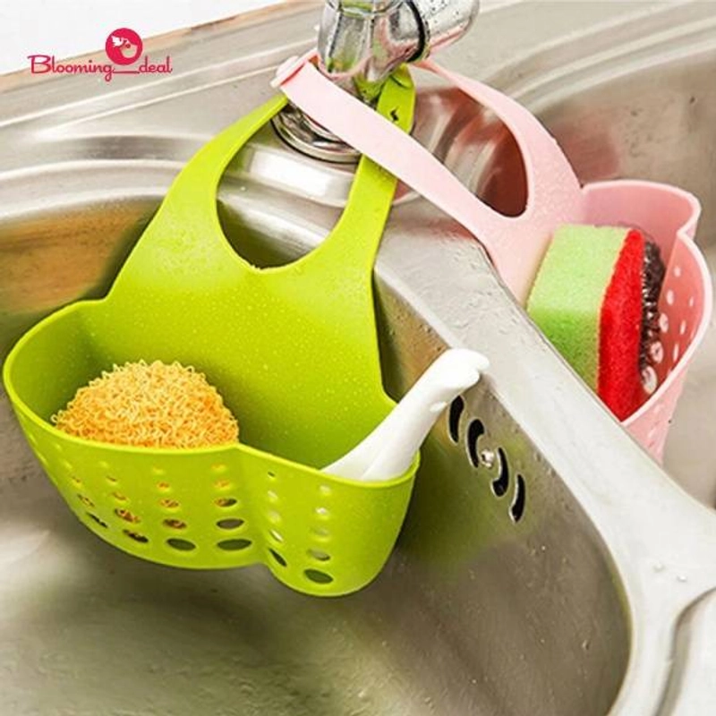 Blooming Deal - Gantungan Kran Keranjang Wastafel Tempat Sabun Dapur Spon Sikat Cuci Piring (K-WASTAFEL) 1 Pcs Random