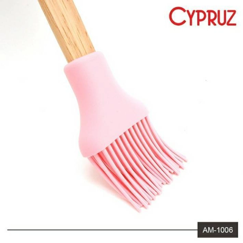 Product image Cypruz - Utensil Kuas Gagang Bambu+Silicone AM-1006 29x5 cm PINK