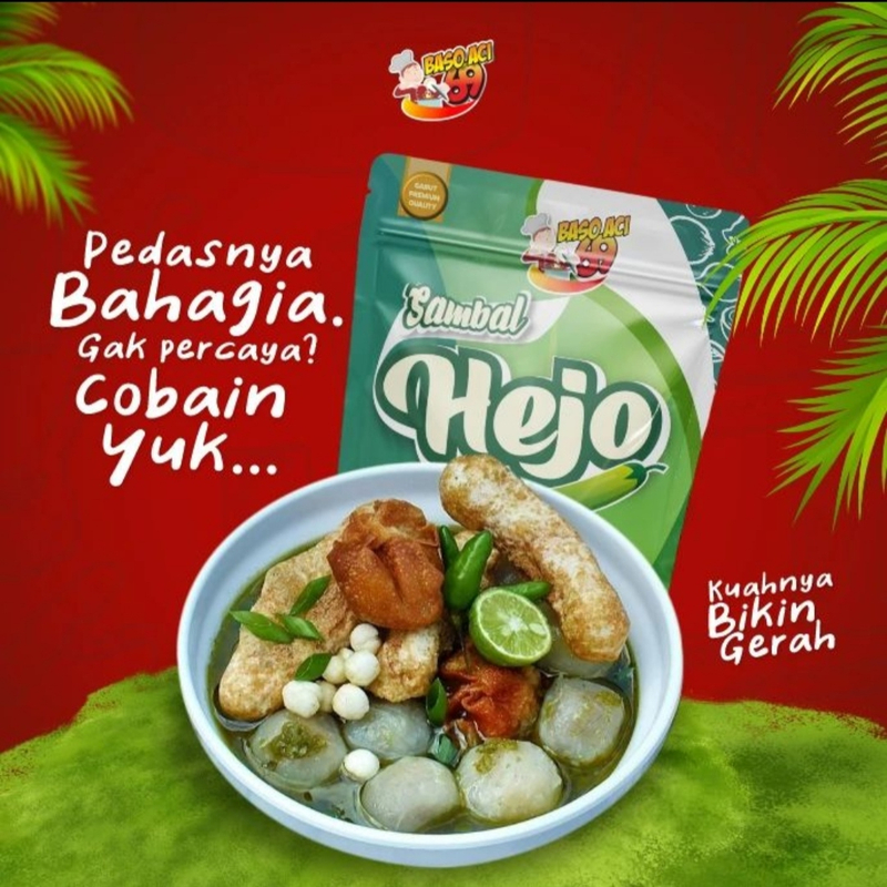 Product image Baso Aci 69 - Baso Aci Sambel Hejo 200g hejo'69