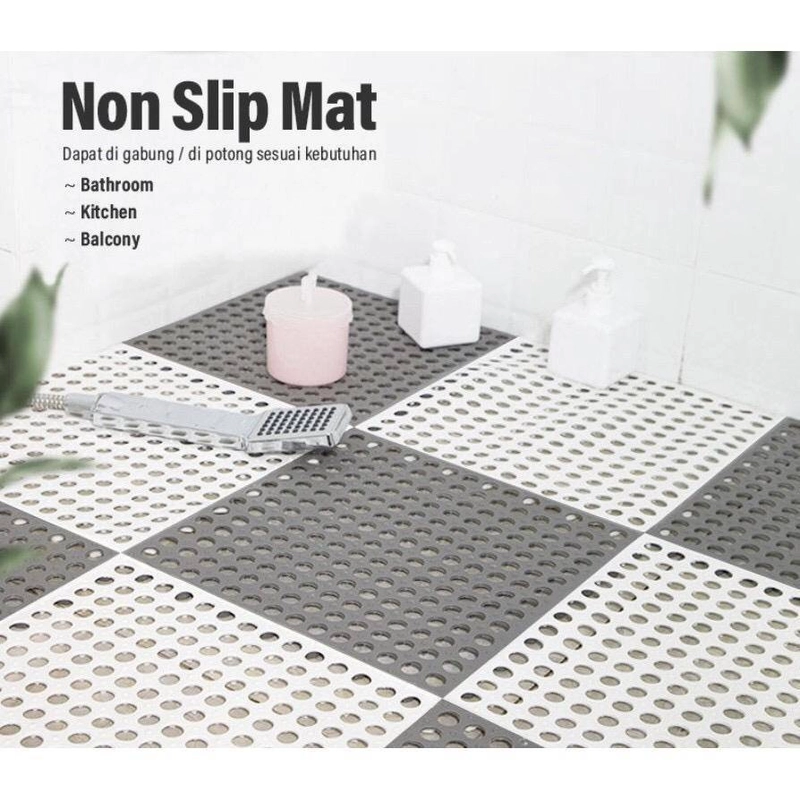 Product image Bunda Kaya Surabaya - KARPET KAMAR MANDI ANTI SLIP 30X30 PUTIH