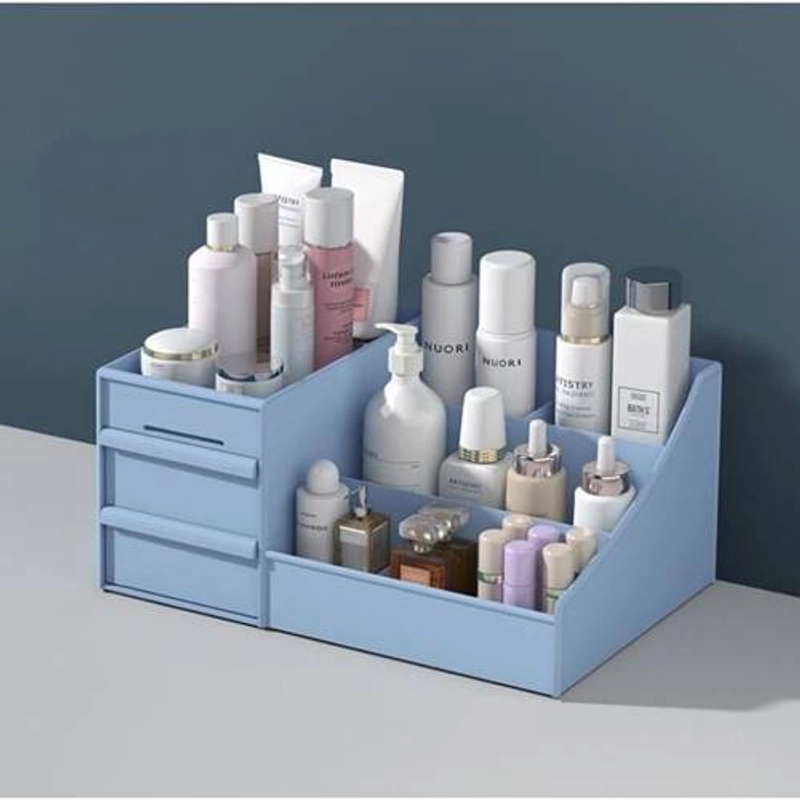 Product image Bunda Kaya Store - BEST SELLER RAK MAKEUP MULTI FUNGSI 29x18x13 Biru