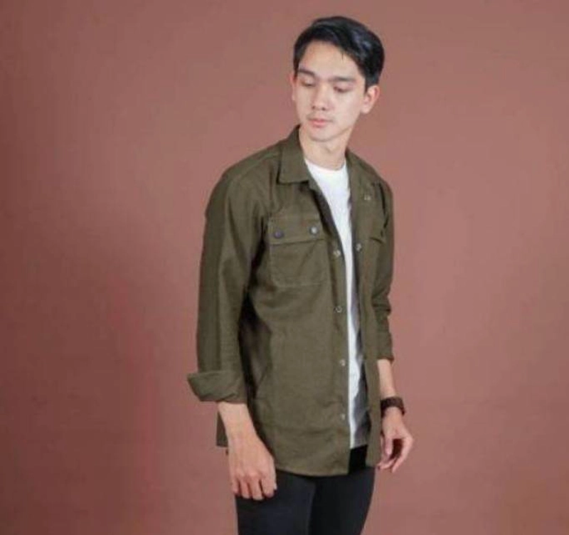 Product image Bursanekashop - Trucker Jacket / Jaket Semi Parka M ARMY