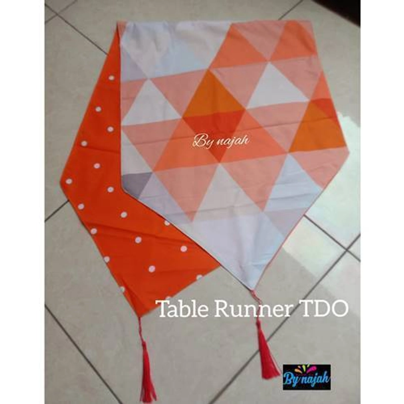 Product image By Najah Aef Table Runner TDO(bolak balik) 120x40cm Orange