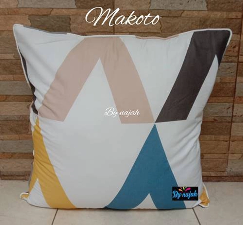 Product image By Najah Aef Sarung bantal sofa Makoto (By Najah Aef Sarungnya saja) 50x50cm putih mix