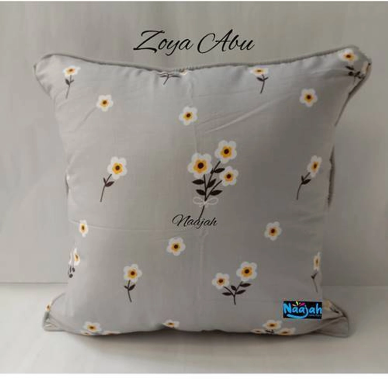 Product image By Najah Aef Sarung Bantal Sofa Zoya Abu(Sarungnya Aja) 40x40cm