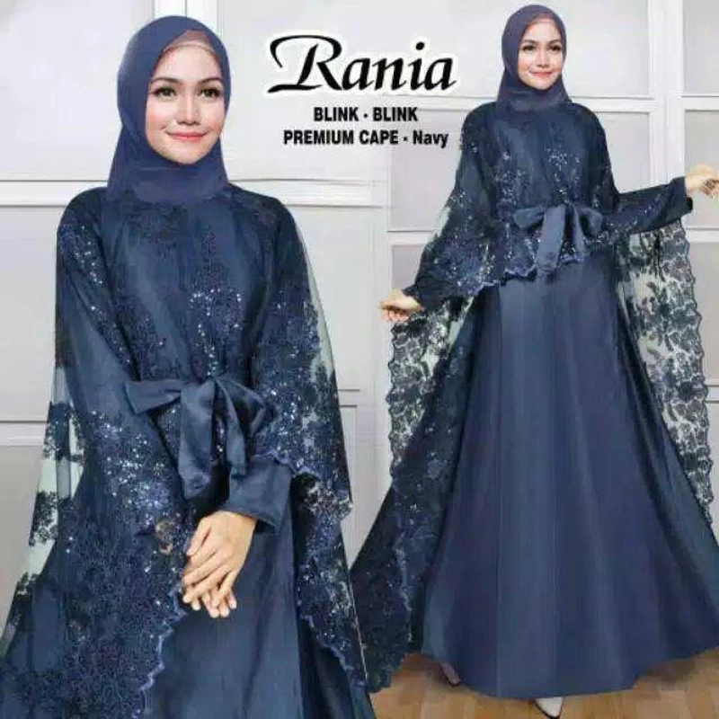 Product image CANNIES STORES ID - Gamis Brukat Rania PBO Allsize Navy