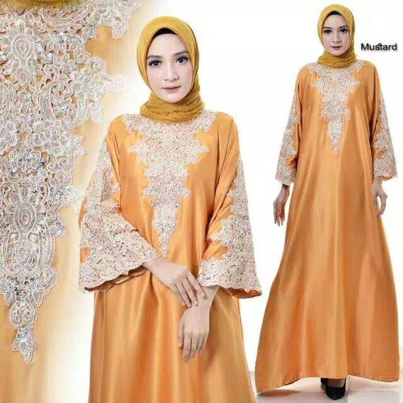 Product image CANNIES STORES ID - Gamis Kaftan INNARA Zafina PBO Allsize Mustard