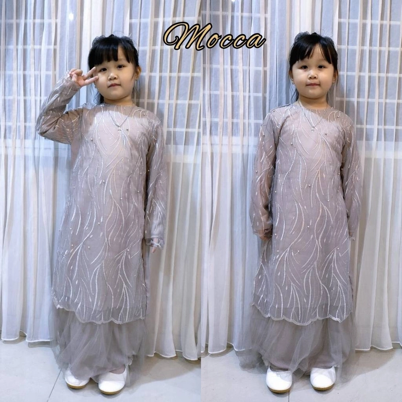 Product image CANNIES STORES ID - Gamis Anak Geraldine Kid Brukat UKURAN S MILO