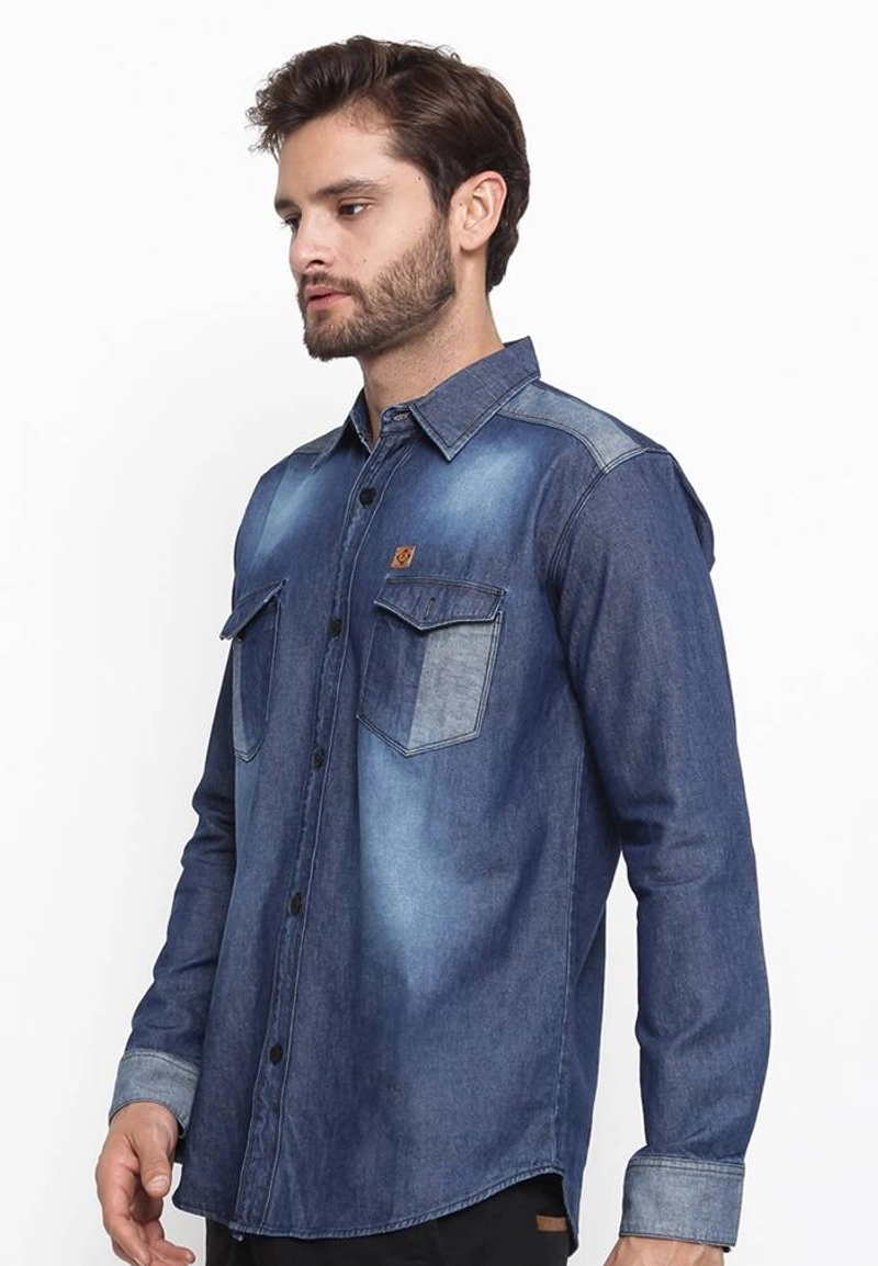Product image CBR Six Kemeja Tangan Panjang Denim Pria DKC 221 M Biru