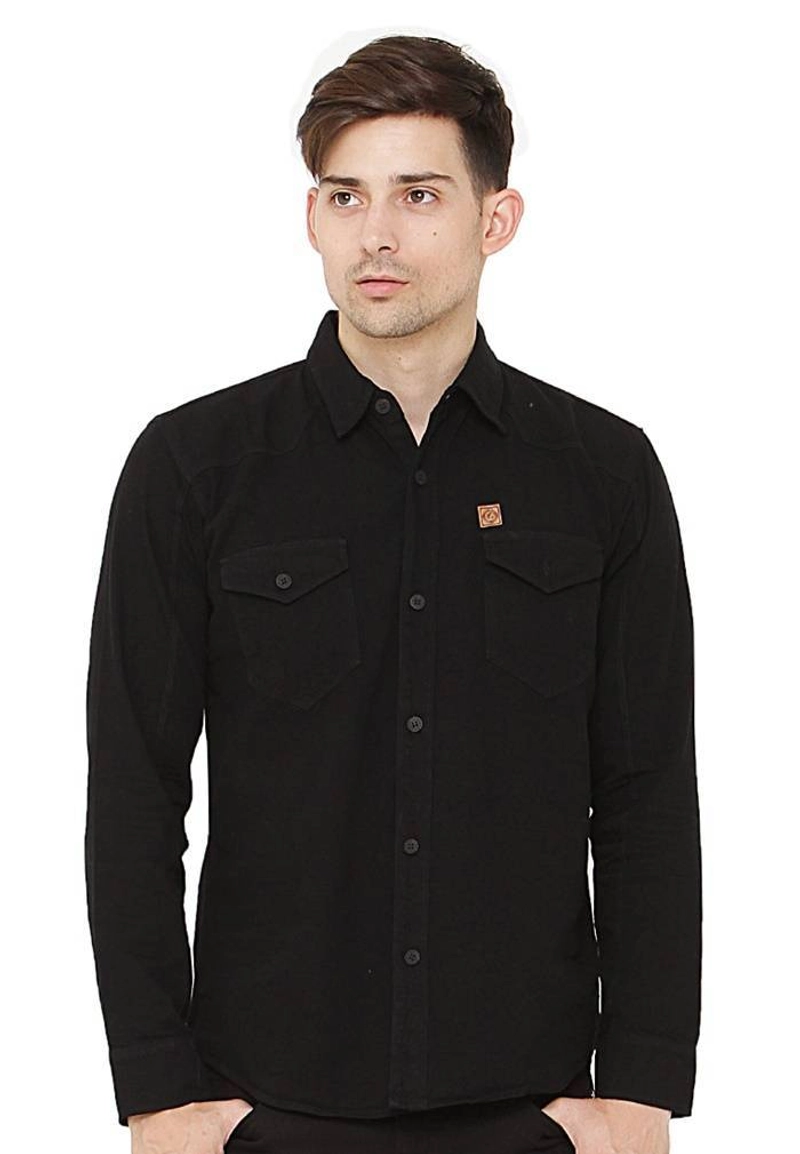 Product image CBR Six Kemeja Tangan Panjang Denim Pria DKC 218 L Hitam