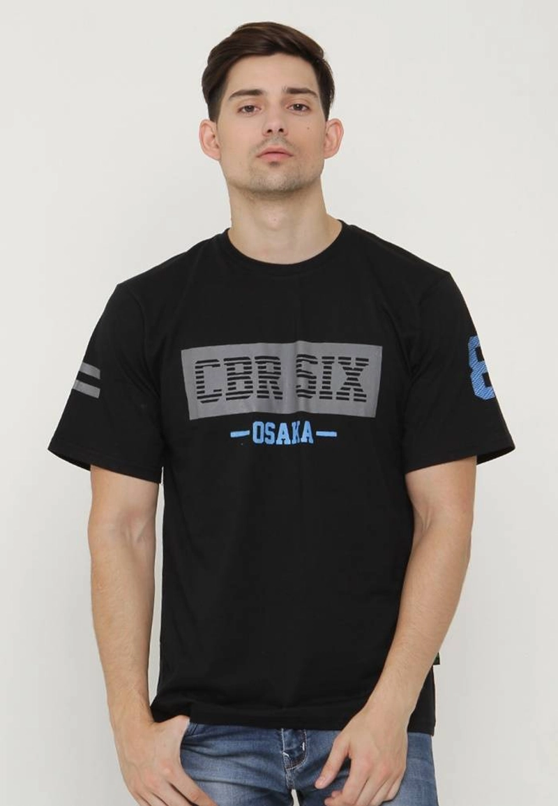 Product image CBR Six Tshirt Cotton Combed Pria ISC 356 M Hitam