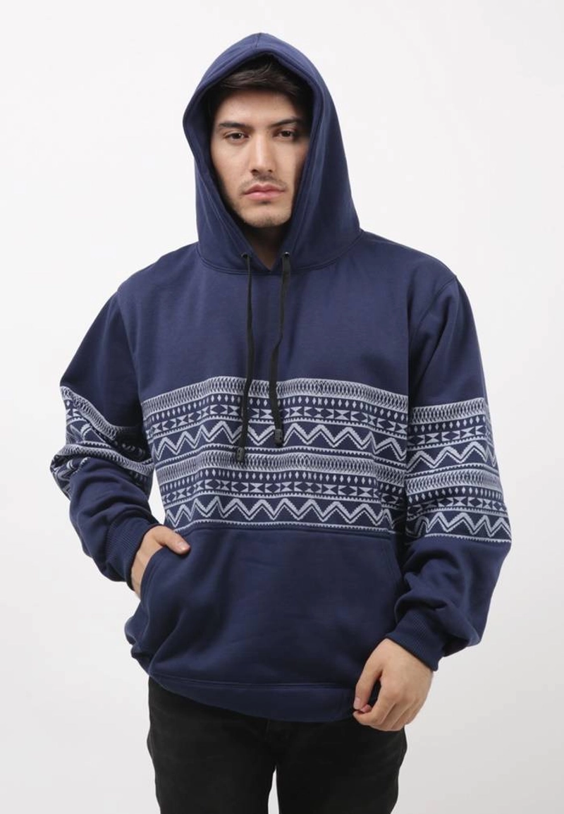 Product image CBR Six Sweater Fleece Pria ISC 361 L Biru Kombinasi