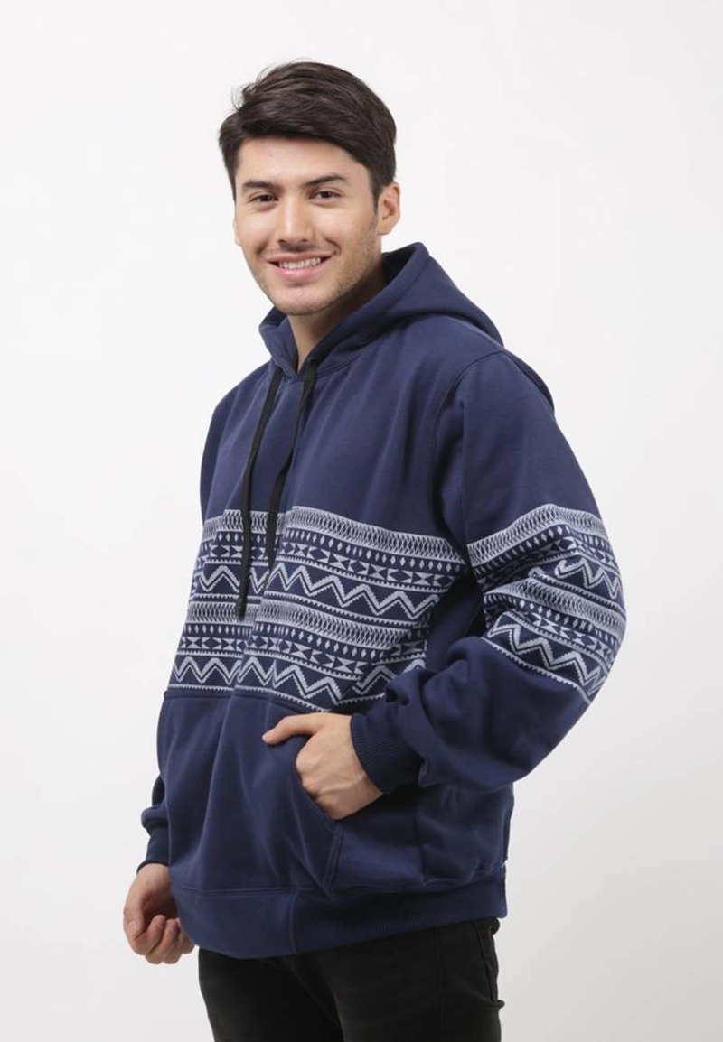 Product image CBR Six Sweater Fleece Pria ISC 361 L Biru Kombinasi