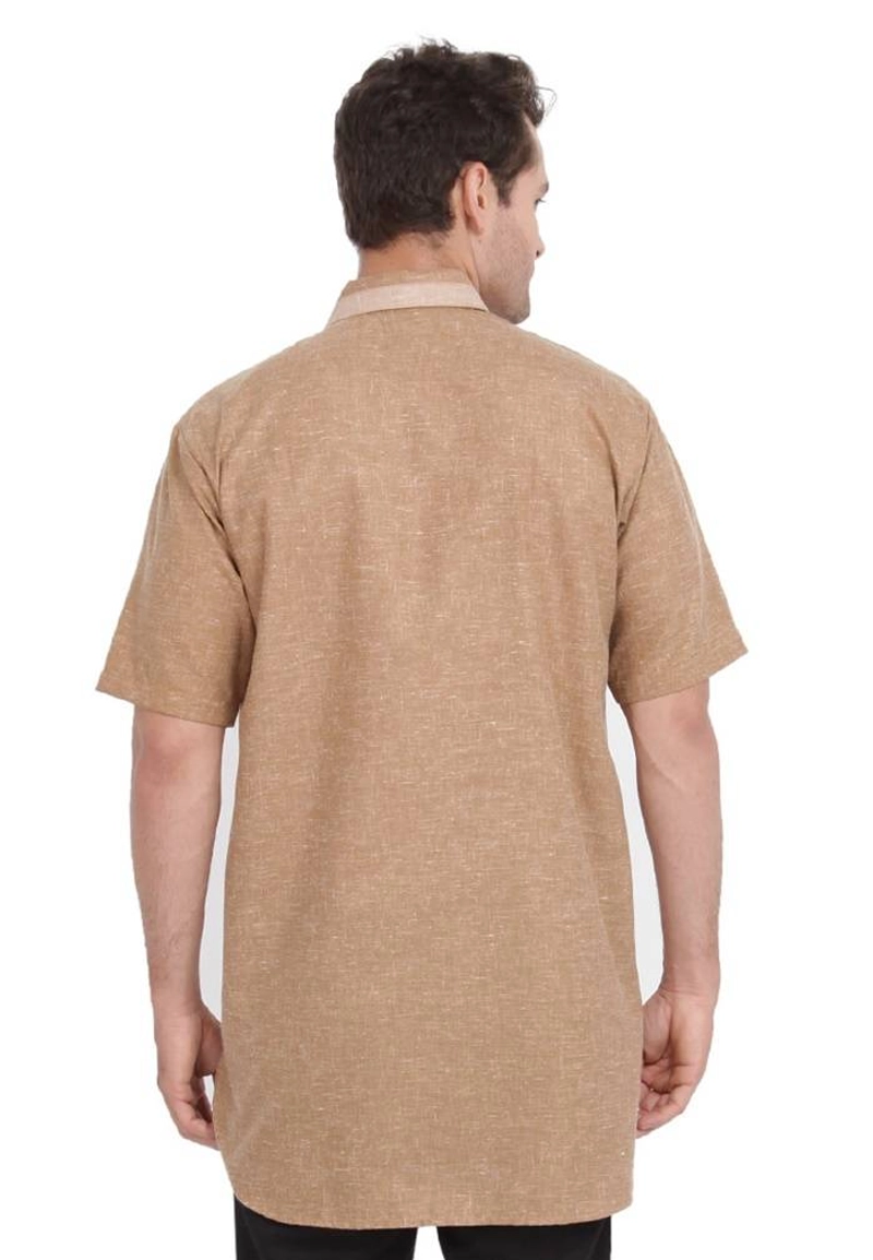 Product image CBR Six Kurta Tangan Pendek Cotton Pria MMC 004 L Coklat