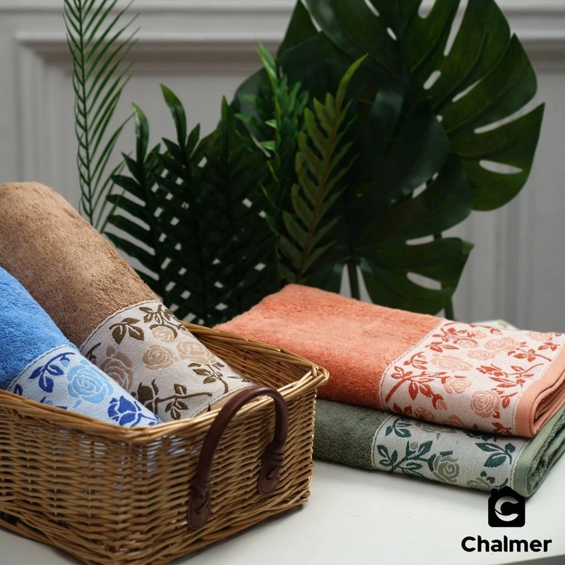 Product image Chalmer - Handuk Mandi Chalmer 70 x 140 cm Motif Rose Handuk Mandi Dewasa Premium 70 x 140 cm Sky Blue