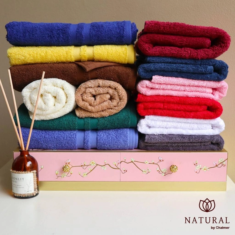 Product image Chalmer - Handuk Mandi Natural by Chalmer 50 x 100cm Ukuran Medium Handuk Travel Kualitas Premium Salmon Pink