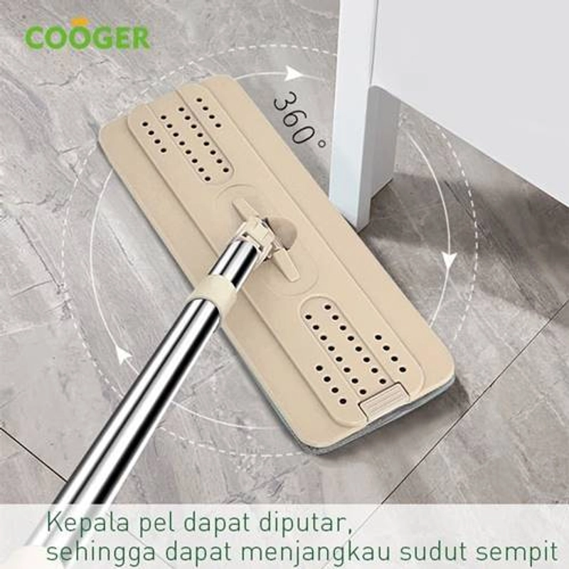 Product image COOGER hands-free dry and wet mop set  19 x 16 x 19 cm Beige