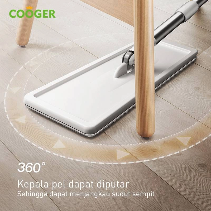 Product image COOGER hands-free dry and wet mop set  19 x 16 x 19 cm Beige