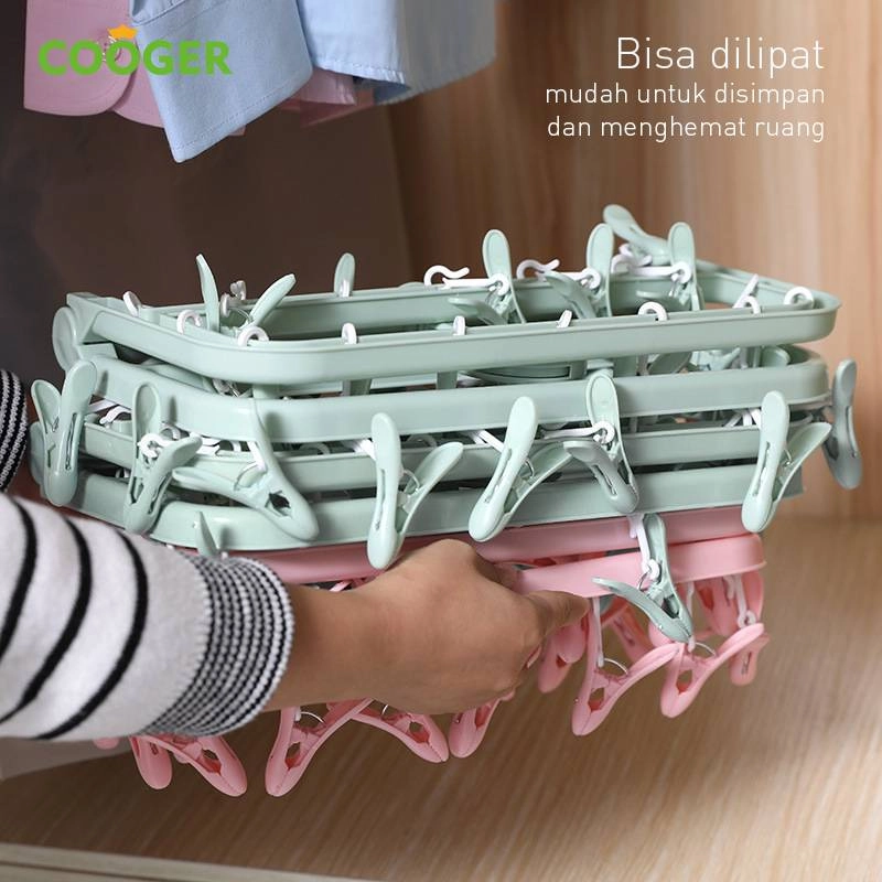 Product image COOGER 32 Clip Windproof Hanger  36 x 11 x 13cm Green