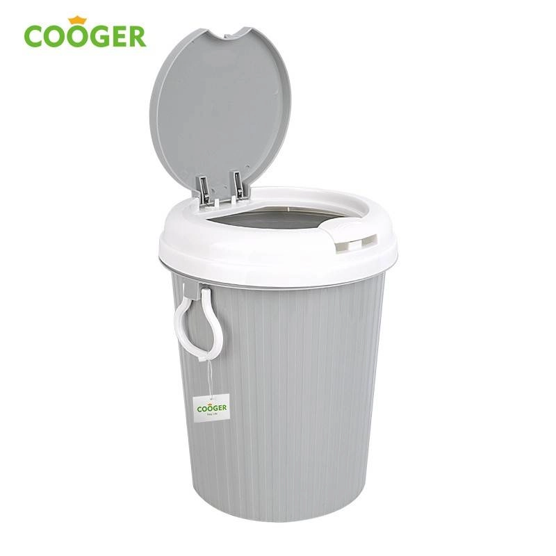 Product image COOGER Small Pressed Ring Dustbin 17 x 17 x 24.5cm Gray