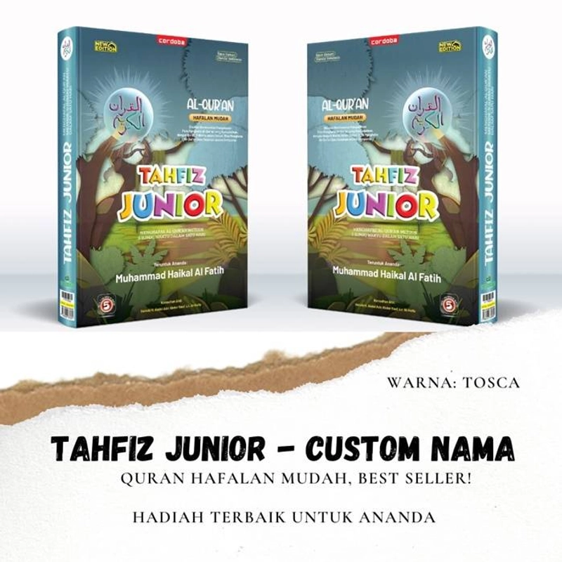 Product image Al Quran Cordoba - Custom Nama Kids Tahfiz Junior - PO B5 Tosca