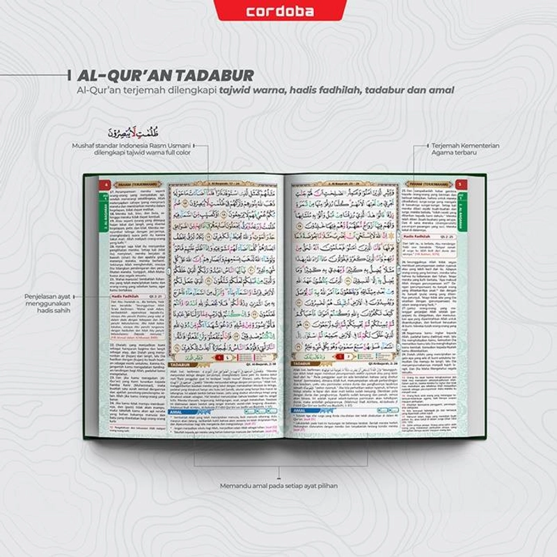 Product image Cordoba - Al Quran Tadabur Amal Terjemah Tajwid Warna A5 Random