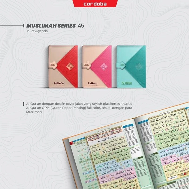Product image Cordoba - Al Quran Hufaz Jaket Agenda Muslimah Hafalan Mudah A5 Random