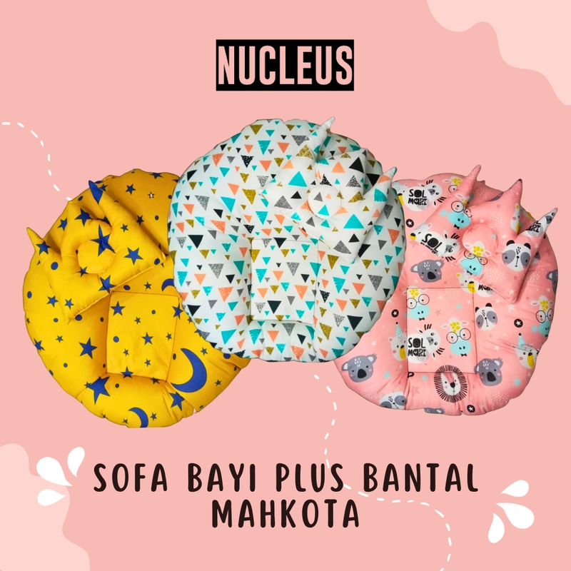 Product image Nucleus - [Paket Usaha 6pcs] Nucleus - Sofa Bayi Plus Bantal Mahkota Super Empuk 65 Random