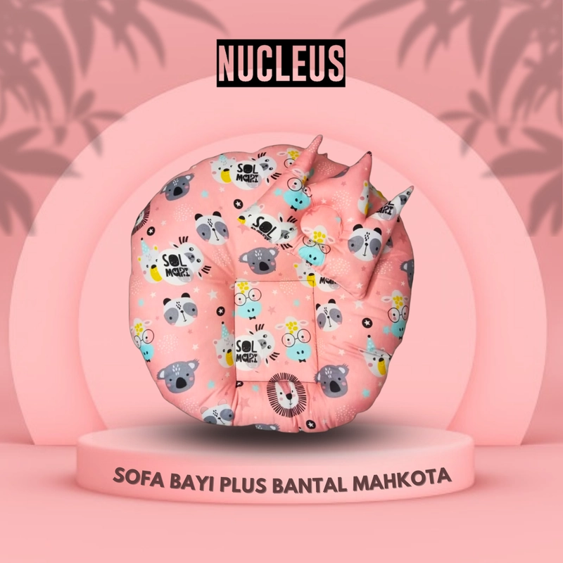 Product image Nucleus - [Paket Usaha 6pcs] Nucleus - Sofa Bayi Plus Bantal Mahkota Super Empuk 65 Random