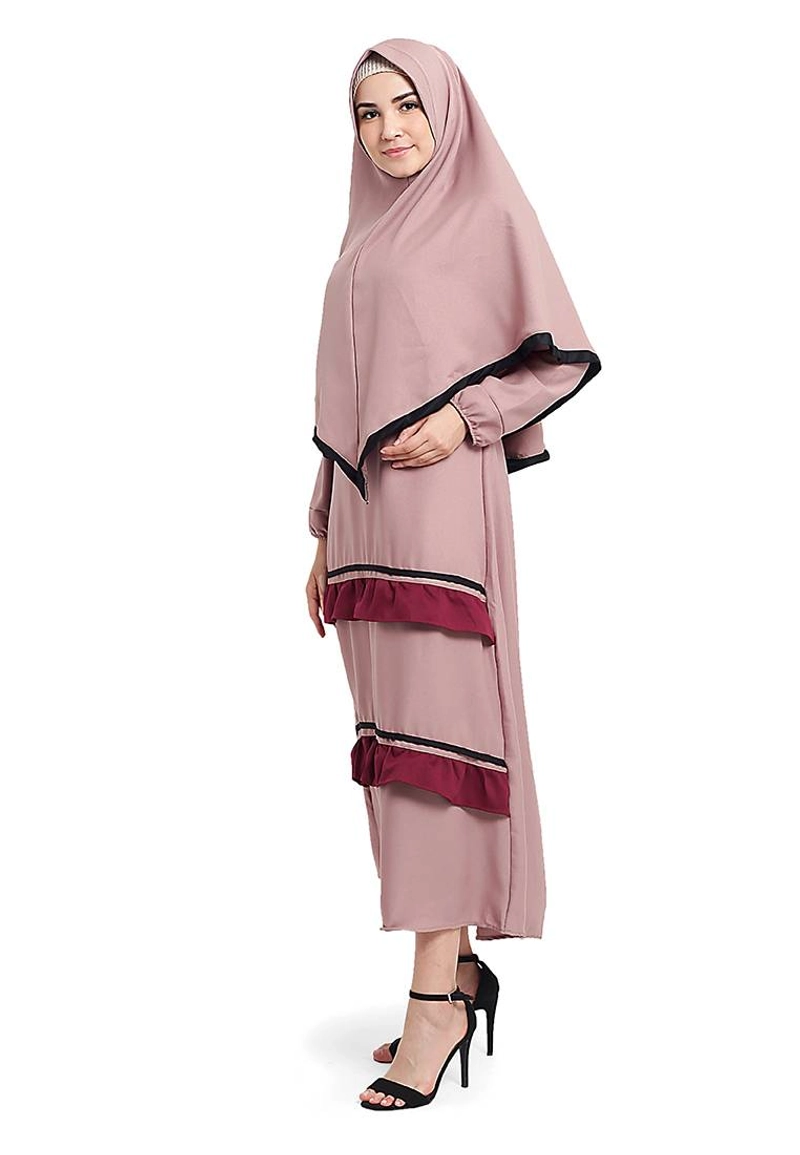 Product image CBR Six - Gamis Wanita Moscrepe Bonus Kerudung Opc019 All Size Fit L Dusty
