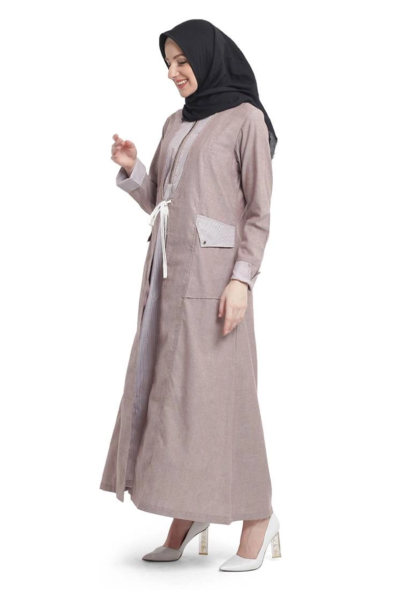 Product image CBR Six - Gamis Wanita Oxford Okc607 All Size Fit L Coklat
