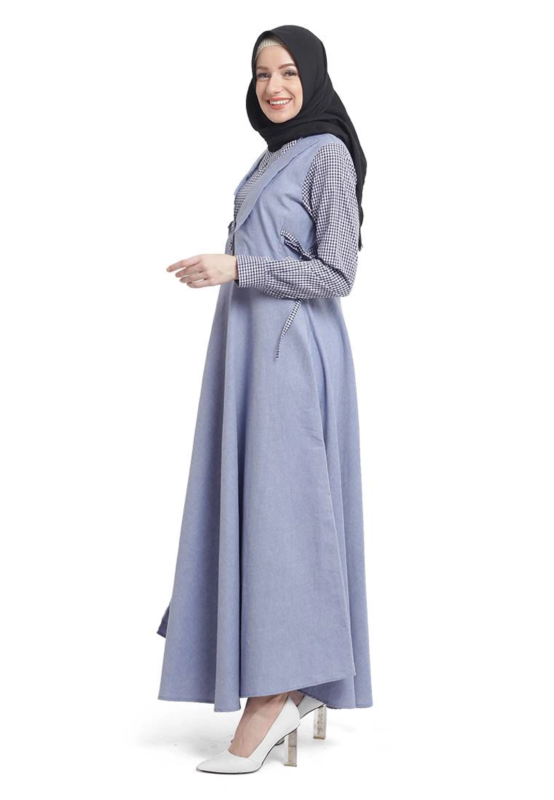 Product image CBR Six - Gamis Wanita Oxford Okc610 All Size Fit L Biru